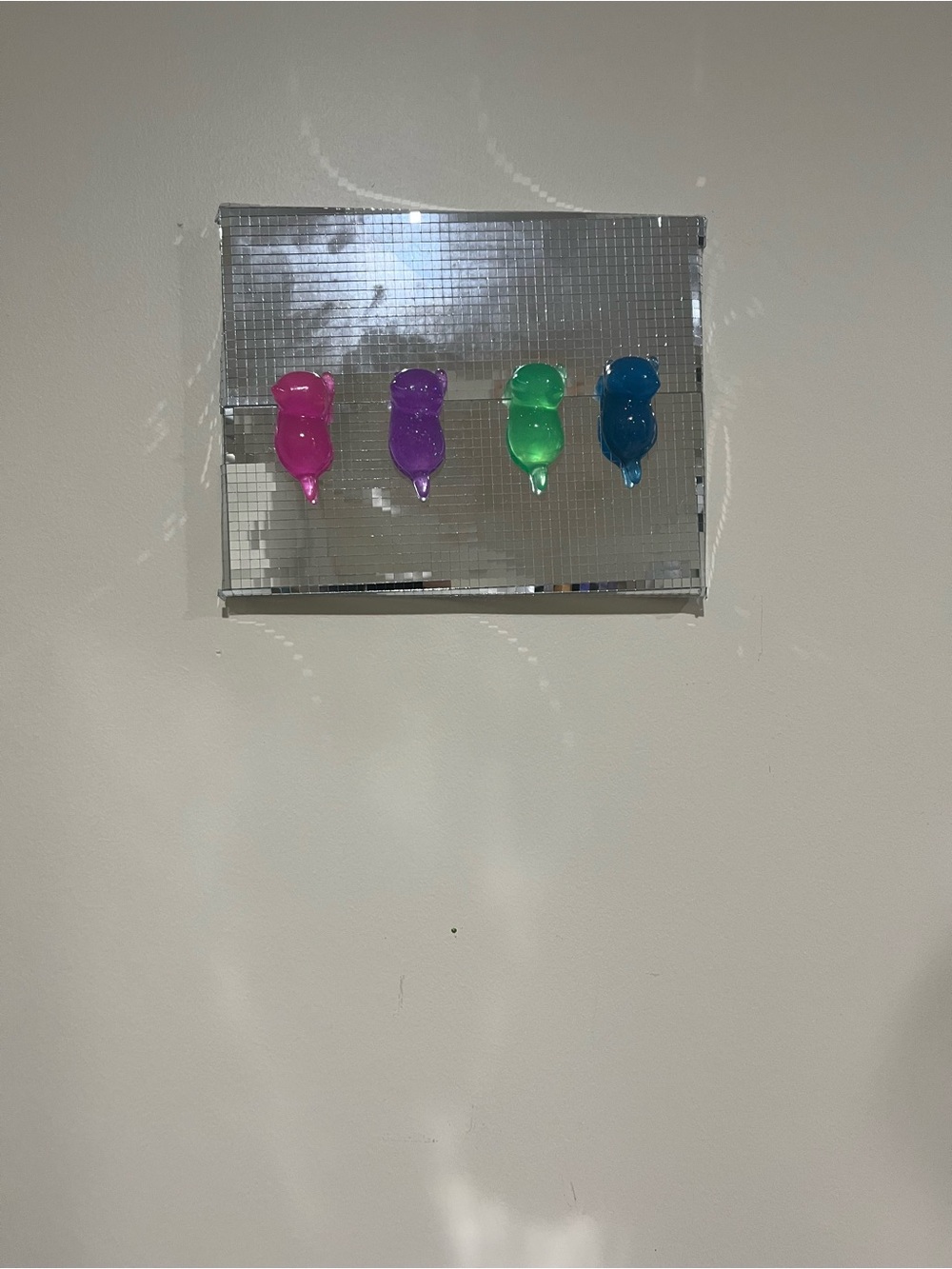 Colorful Resin Wall Art Panel - Pink, Purple, Green, Blue